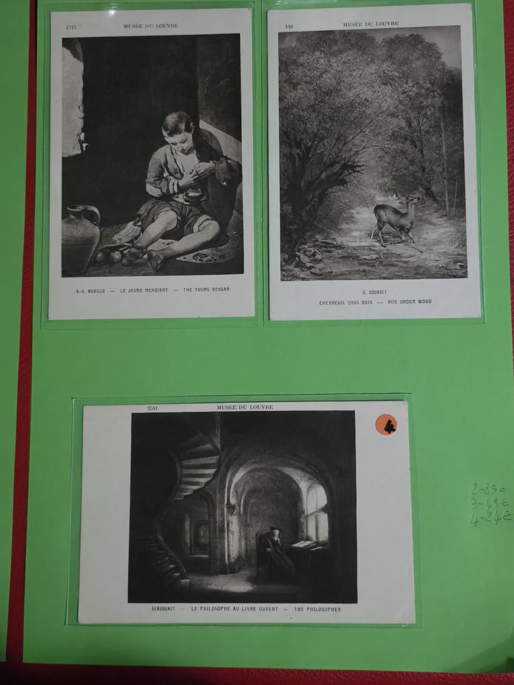 Lot de 3 cartes postale du mus�e du louvre 24 Aspres-sur-Bu�ch (05)