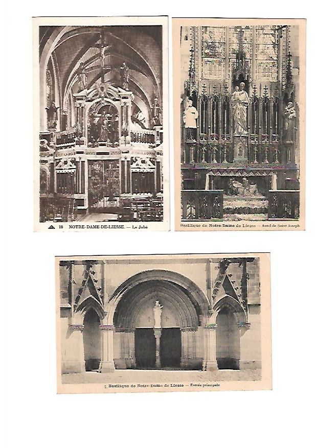6 cartes postale sur la  Notre-dame de liesse Lot n�2 5 Viry-Noureuil (02)