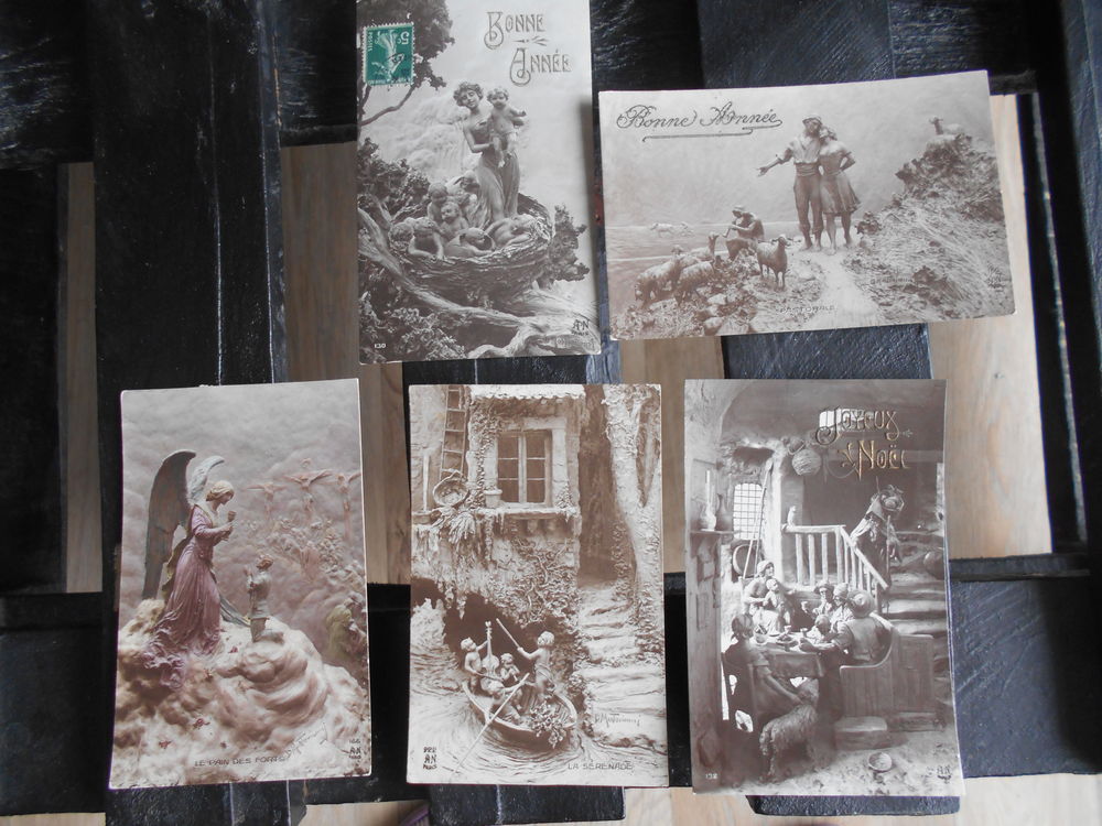 5 cartes postales anciennes en noir et blanc 5 Bessay-sur-Allier (03)
