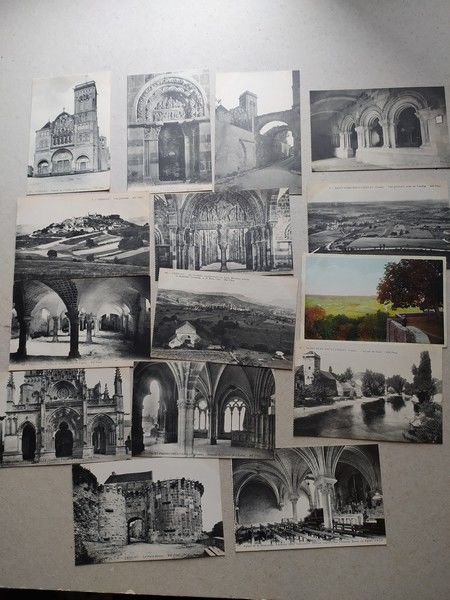 89. Lot 12 CPA Cartes Postales Anciennes VEZELAY (Yonne) 12 Loches (37)