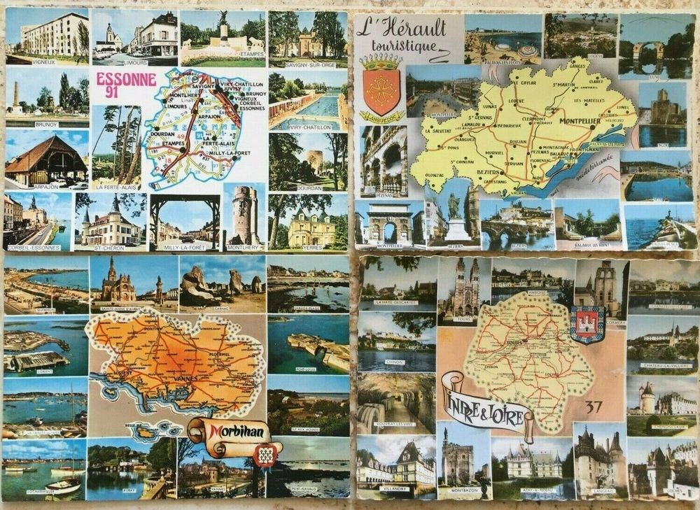 10 CARTES POSTALES g�ographiques -d�partement + photos 15 Blaye (33)