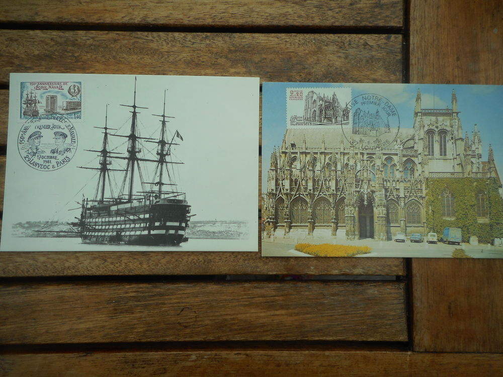 lot de 2 cartes postales premier jour de Louviers et Lanv�oc 3 Nieuil-l'Espoir (86)