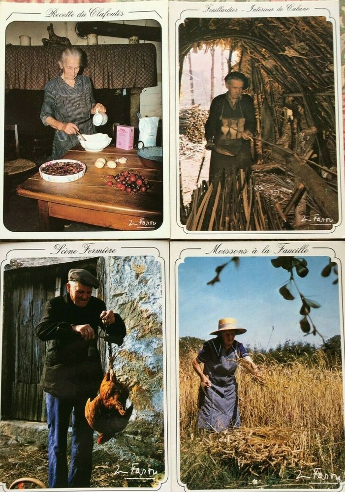 4 Cartes Postales SC�NES FERMI�RES - Photo Marcel Farou 6 Blaye (33)