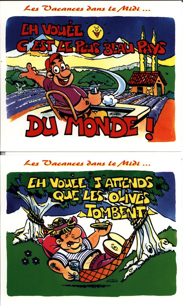 Lot de 6 cartes postales  les vacances dans le midi
10 Sept�mes-les-Vallons (13)