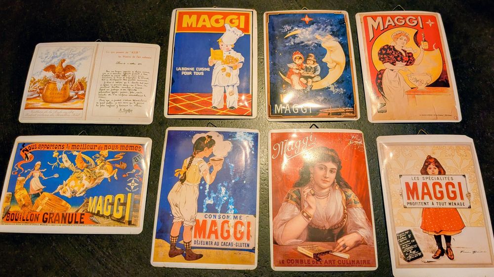 lot de 8 cartes publicitaires en t�le 25 Vendargues (34)