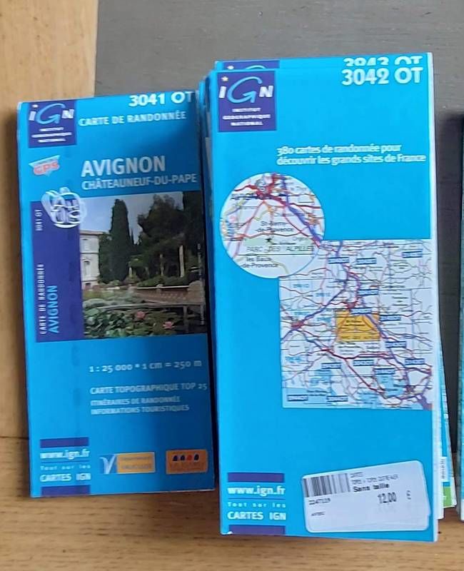 Cartes de randonnée IGN ? région PACA (lot de 8) 25 Montfavet (84)