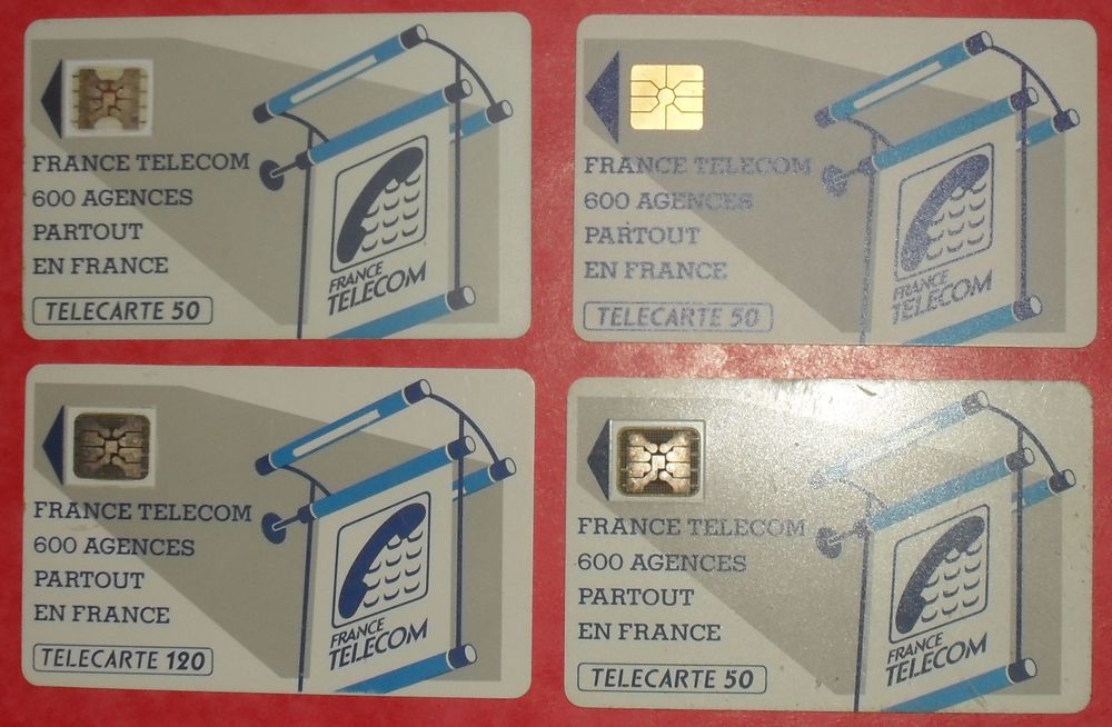 Lot de 4 Cartes t�l�phoniques tr�s anciennes 1 Montreuil (93)