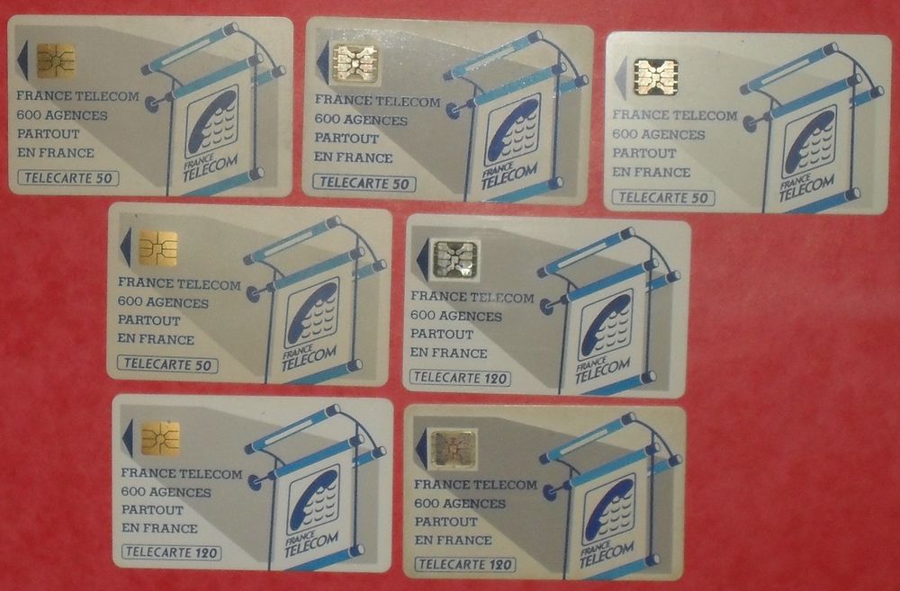 Lot de 7 Cartes T�l�phoniques tr�s anciennes. 1 Montreuil (93)