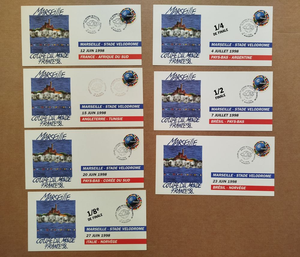 CARTES TIMBRE COUPE DU MONDE DE FOOTBALL 1998 0 Toulouse (31)