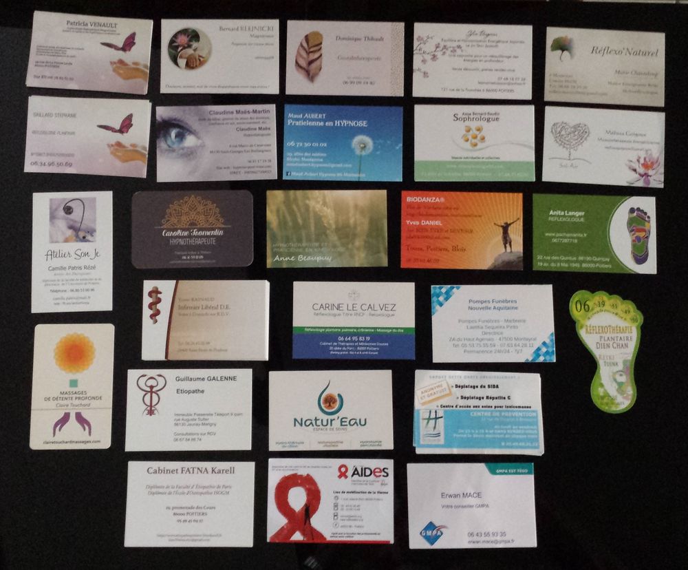 CARTES DE VISITE secteurs param�dical - artisans et autres 1 Saint-Georges-l�s-Baillargeaux (86)