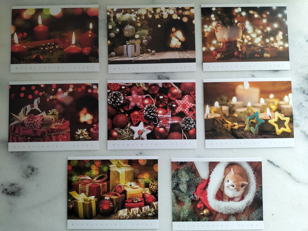 Lot de 8 cartes de voeux avec enveloppes 0 Tassin-la-Demi-Lune (69)