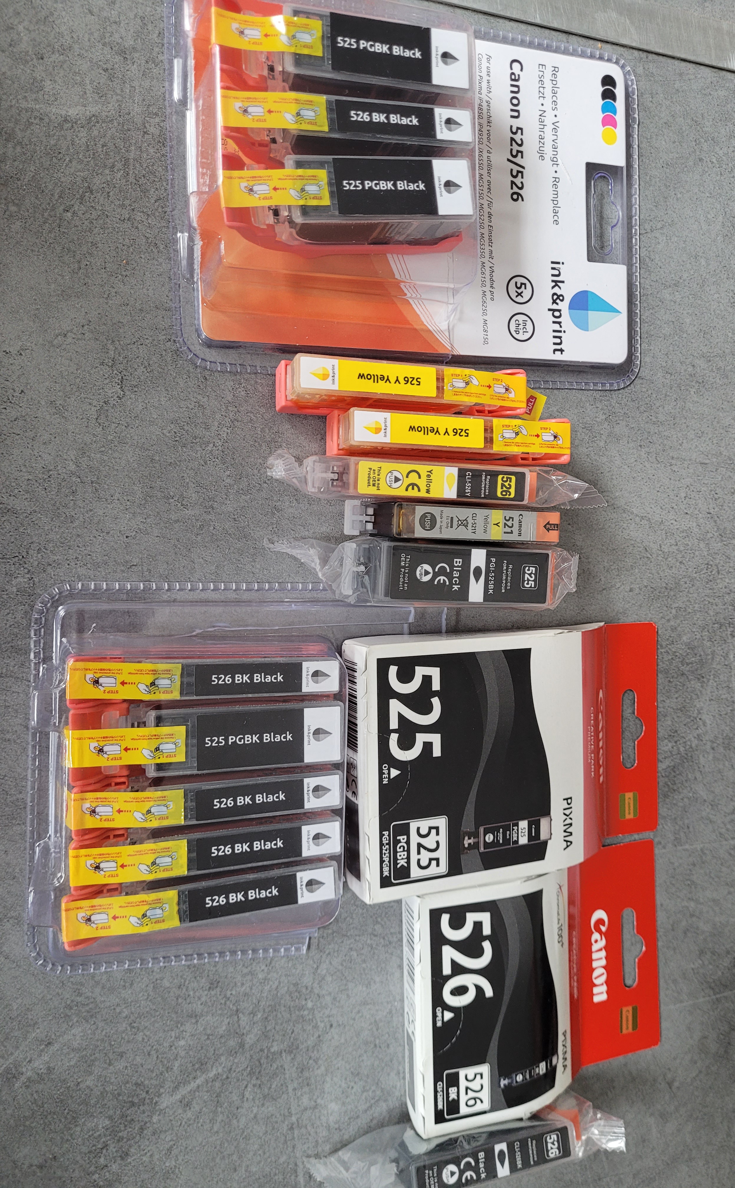 Cartouches couleur noir et jaune Imprimante CANON Pixma 5225 25 Venette (60)