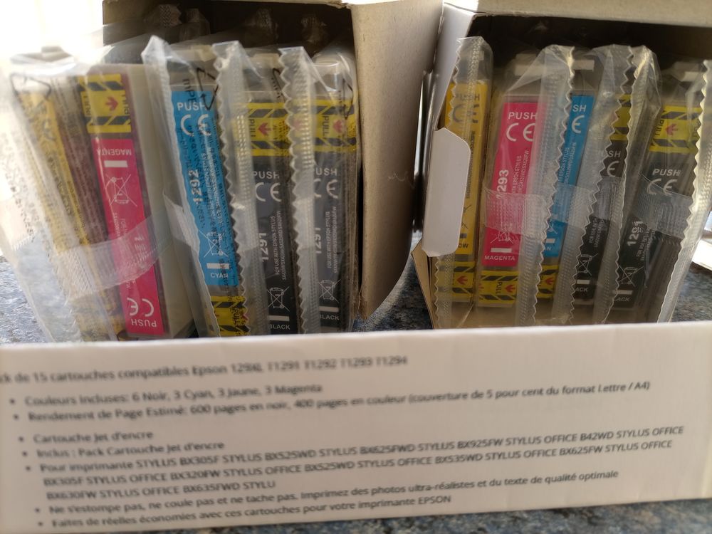 Cartouches d'encre EPSON ? T1291,T1292,T1293,T1294. 15 B�ziers (34)