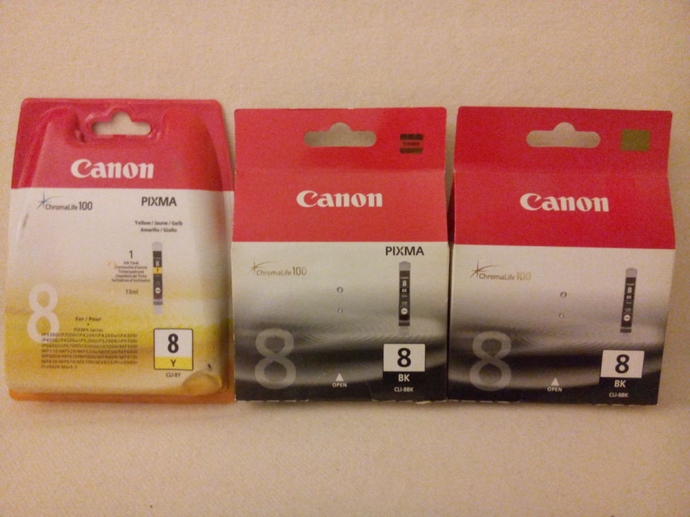 Cartouches d'encre jaune & noire Canon PIXMA ChromaLife 100 6 Ch�tillon (92)