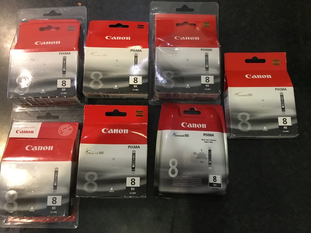 lot de 7 cartouches d?encre noir Canon type 8 20 Fosseuse (60)