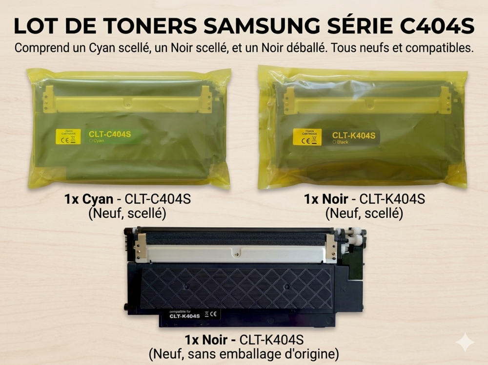 Lot de 3 cartouches toner neufs - compatibles Samsung CLT-4 67 La Garde (83)