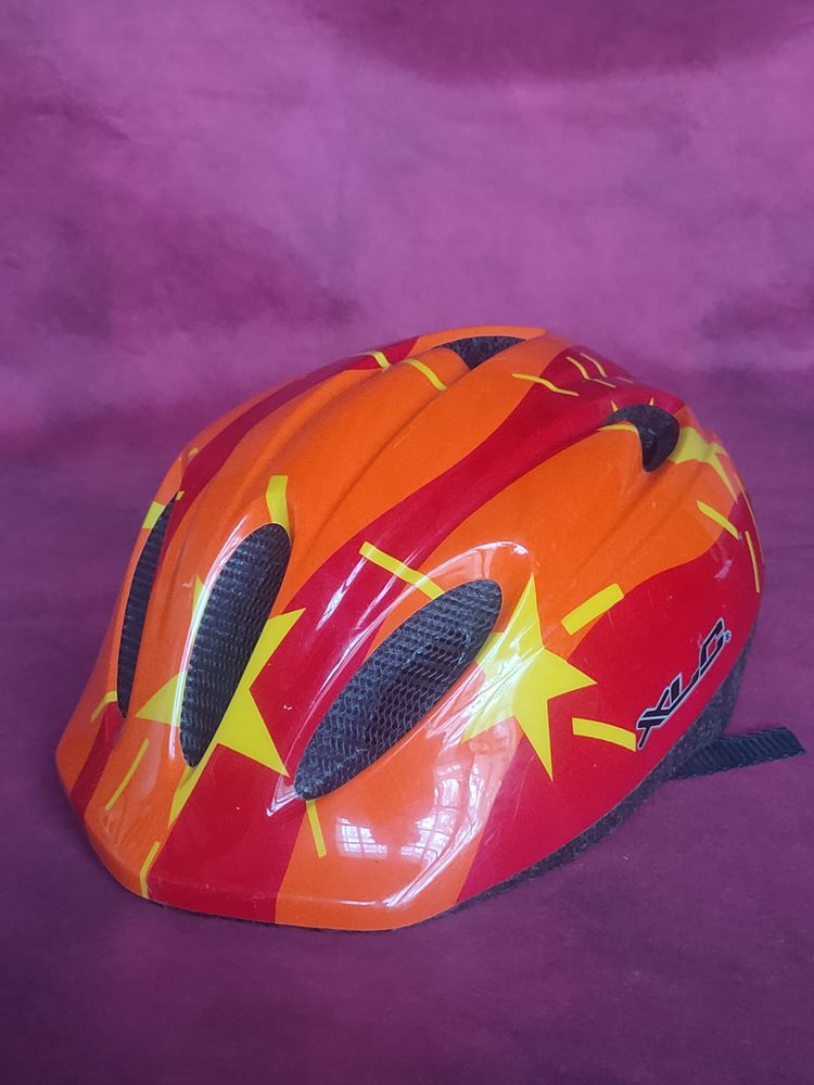 Casque v�lo XLC orange rouge et jaune 5 Avermes (03)