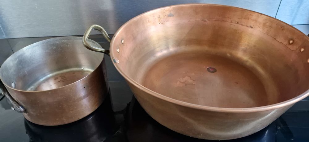 Casserole et marmite � confiture en cuivre 30 L'Ha�-les-Roses (94)