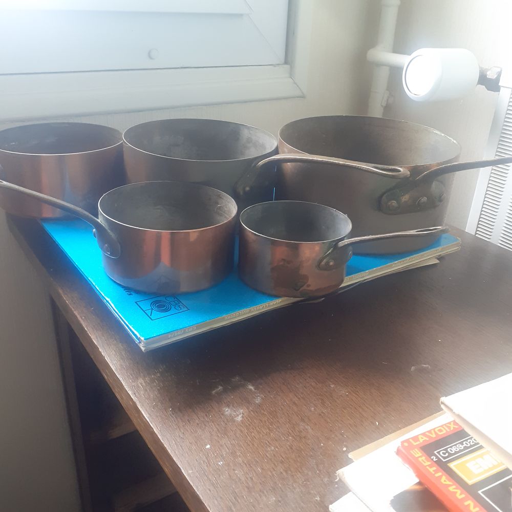 LOT DE 5 CASSEROLES EN CUIVRE ( CUIVRES DE vesoul ) m�taux o 35 Fleury-les-Aubrais (45)