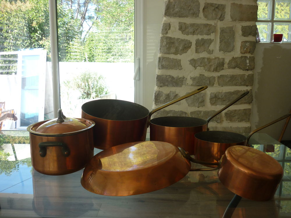 Lot de casseroles cuivre 0 Rousset (13)