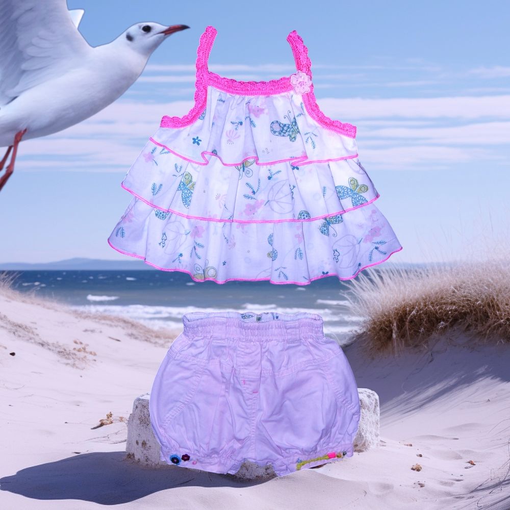 CATIMINI - ENSEMBLE 2P B�B� PAPILLONS, FLEURS & VOLANTS 6M 0 Villeneuve-Loubet (06)