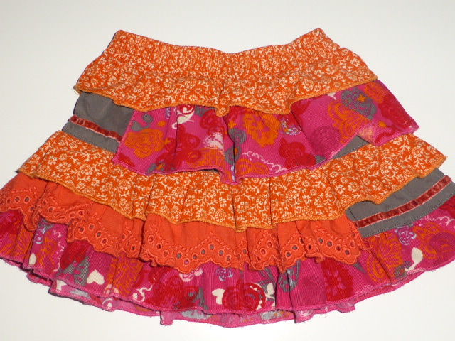 CATIMINI jupe � volants orange rose 6 ans 8 Rueil-Malmaison (92)