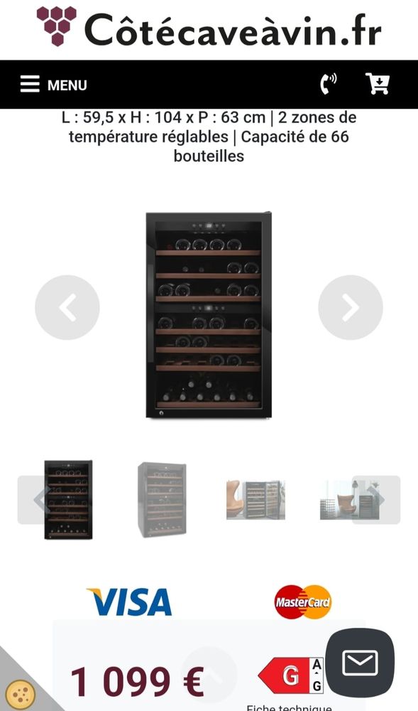 Cave � vin pose libre Neuve 500 Colombes (92)