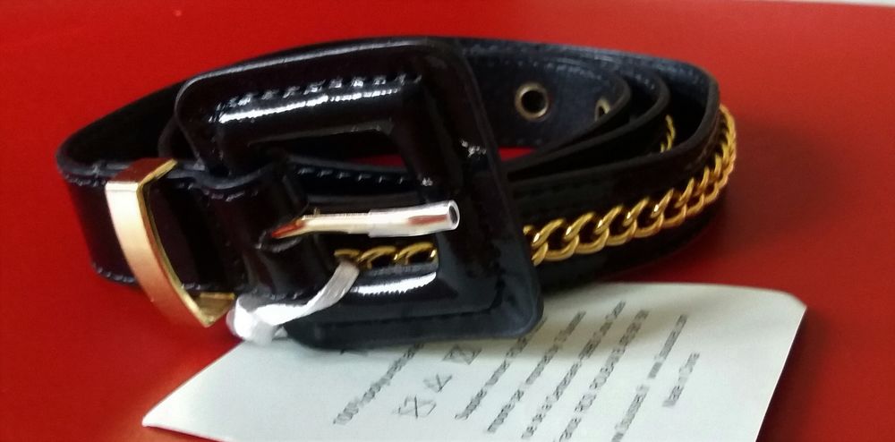 Ceinture femme noire chainette dor�e neuve L 90cm 4 Domart-en-Ponthieu (80)