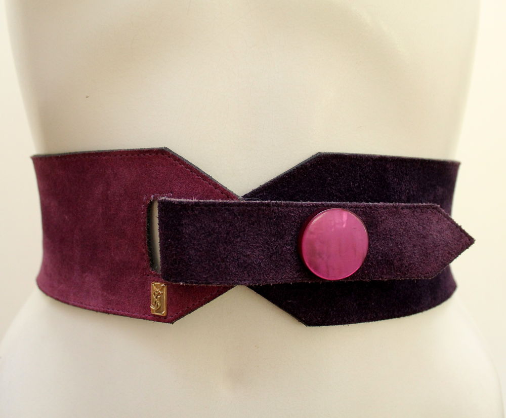 Ceinture veau velours bicolore YVES SAINT LAURENT 180 Issy-les-Moulineaux (92)