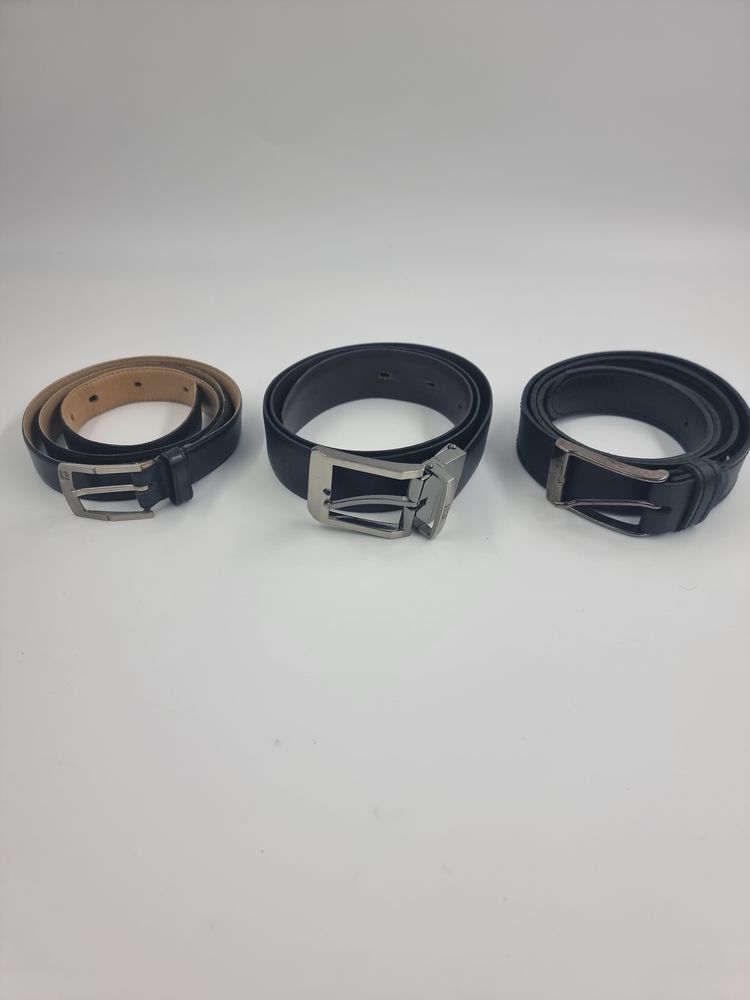 Lot de 3 ceintures noire type cuir de 80cm 4 Vulbens (74)