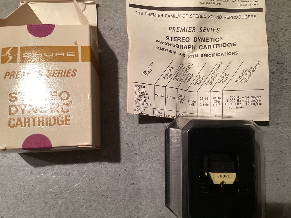 Cellule SHURE m95 ed fabriquee aux USA rare 130 Vaucresson (92)