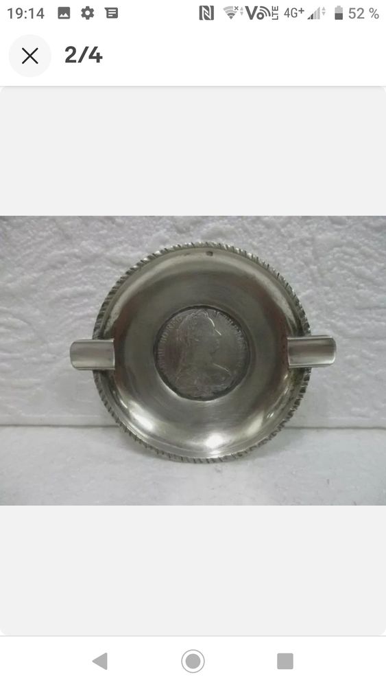 Cendrier en argent massif 925 milli�mes 119 Lens (62)