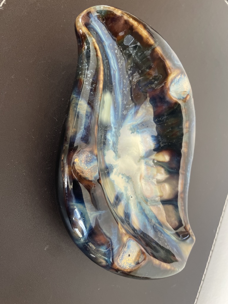 Cendrier en c�ramique allemande vintage  iris� 20 Enghien-les-Bains (95)