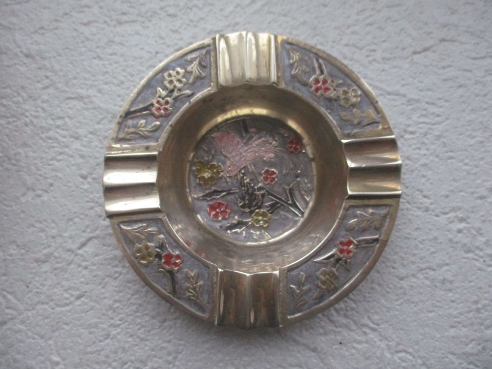 Cendrier en laiton et �mail cloisonn� originaire d'asie. 15 Chang� (53)