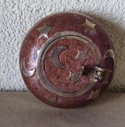 Cendrier de poche vintage en laiton massif 8 Vals-les-Bains (07)