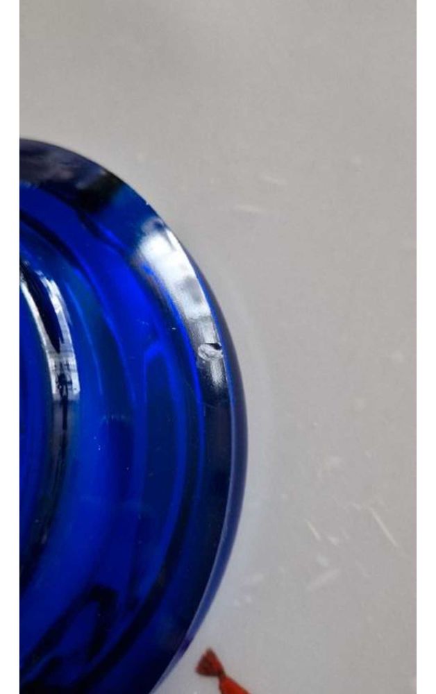 Cendrier vintage en verre bleu transparent 10 Courbevoie (92)