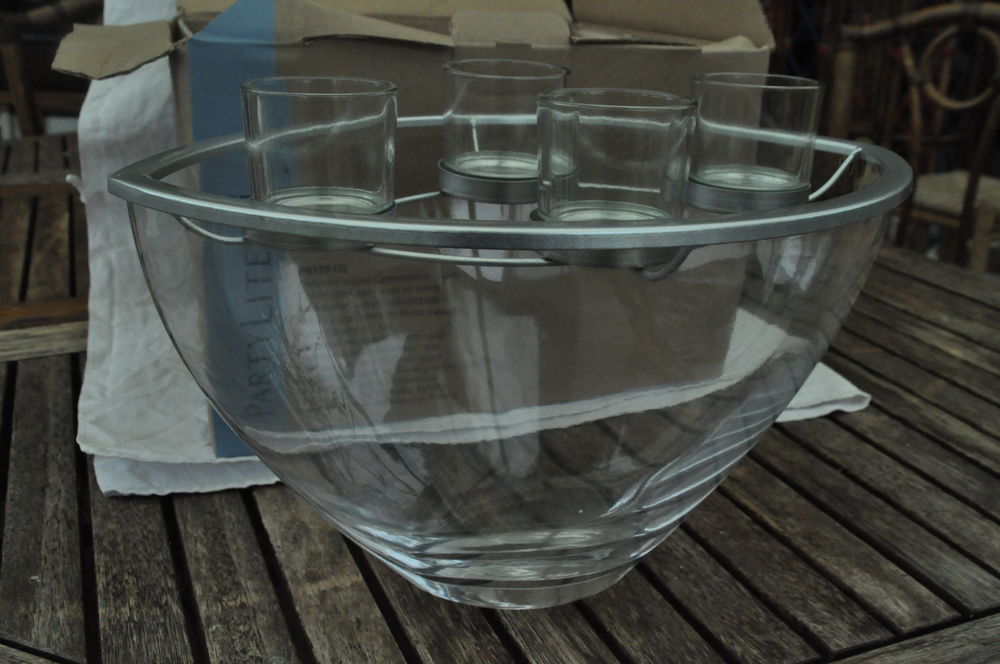 Centre de table Partylite en verre pour bougies 60 Nieuil-l'Espoir (86)