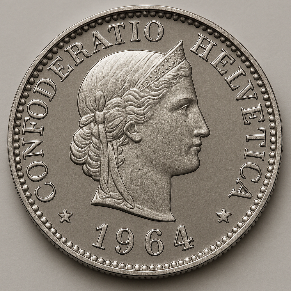 20 cents francs suisse 1964 0 Le Roc-Saint-Andr� (56)