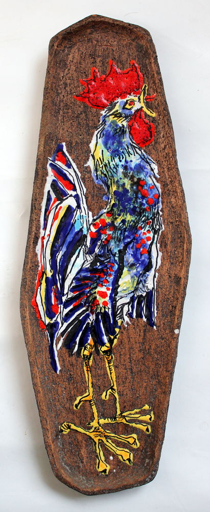 C�ramique avec coq �maill� vintage 70 40 Issy-les-Moulineaux (92)