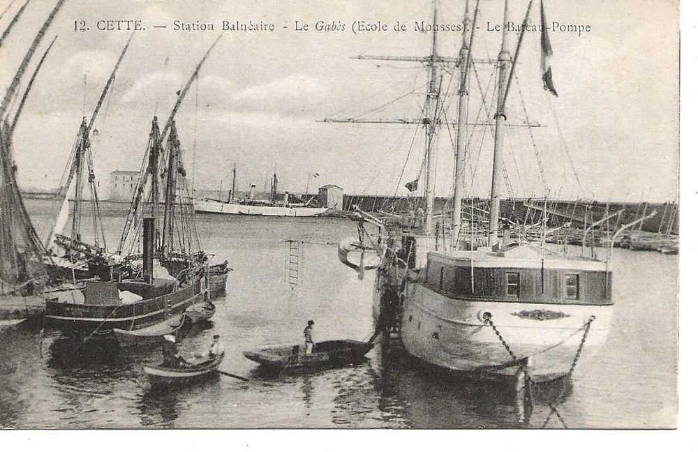 12 - CETTE - LE GABES ( ECOLE DE MOUSSES ) LE BATEAU-POMPE 3 Gigean (34)