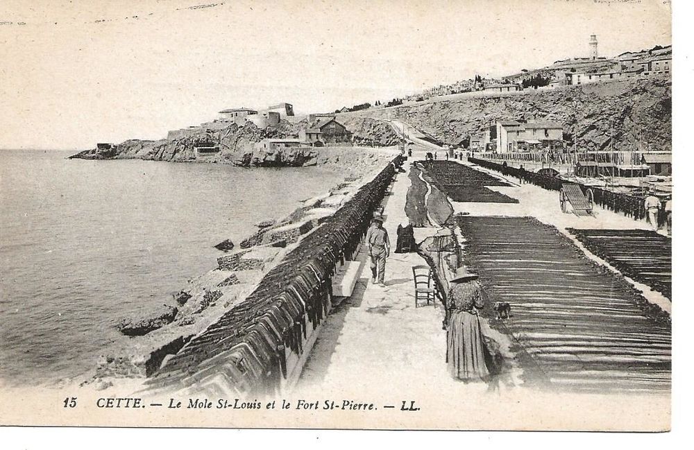 15 - CETTE - LE MOLE St-LOUIS ET LE FORT St-PIERRE 3 Gigean (34)