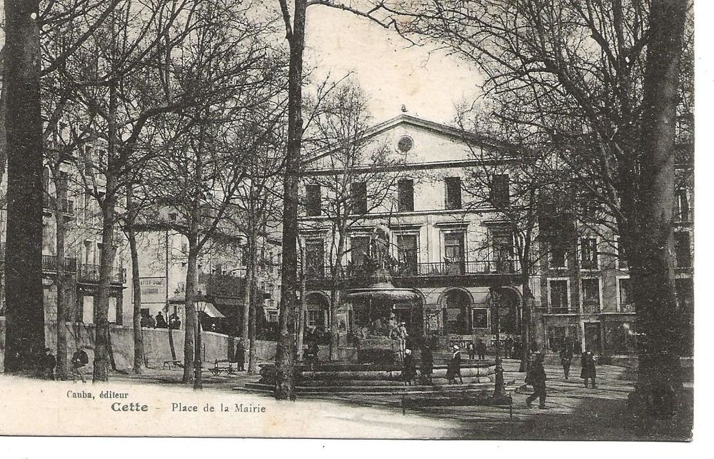 CETTE - PLACE DE LA MAIRIE ( Fontaine - SETE ) 4 Gigean (34)