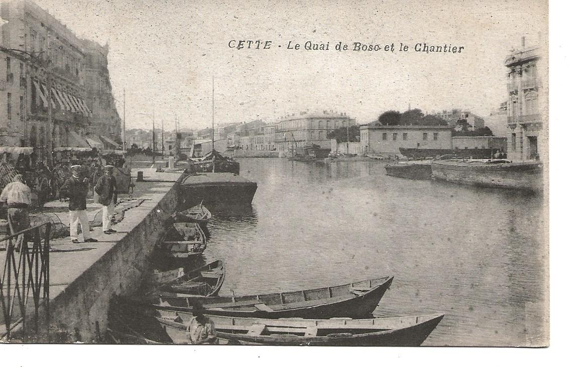 CETTE - LE QUAI DE BOSC ET LE CHANTIER ( SETE ) 3 Gigean (34)