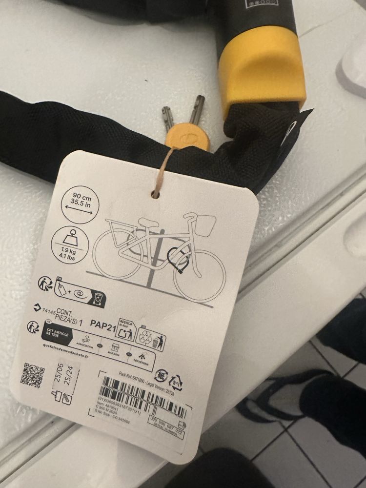 chaine antivol velo 900 M 30 Courbevoie (92)