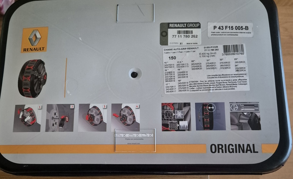 Cha�nes neige Renault Espace neuves 100 Paris 14 (75)