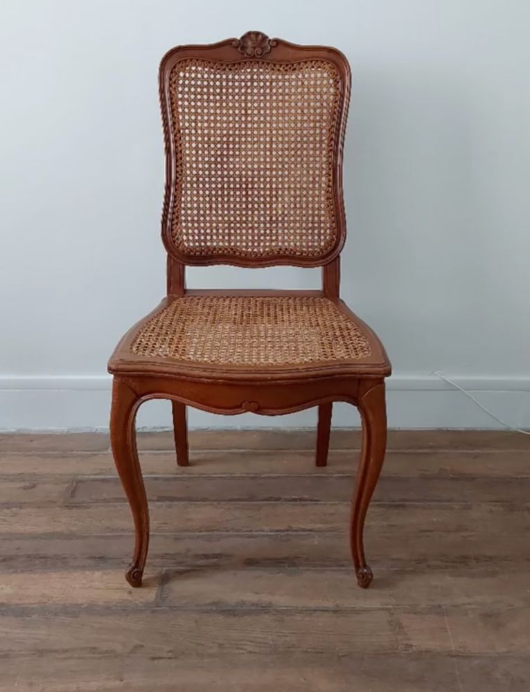 Chaise cann�e style Louis XV 100 Paris 3 (75)