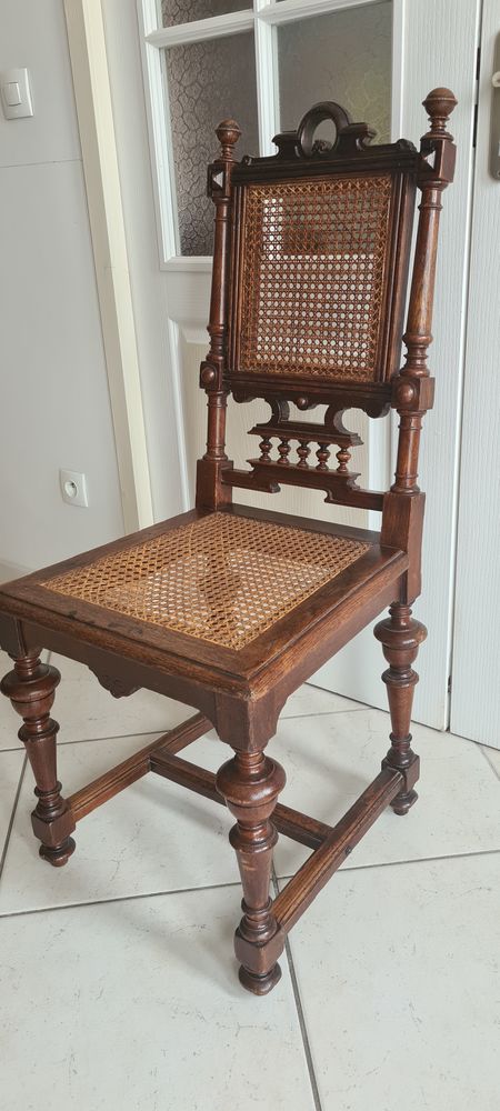 Chaise cann�e vintage 17 Vulaines-sur-Seine (77)