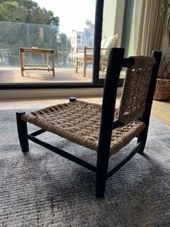 Chaise  d�co paillage et bois noir 210 Antibes (06)