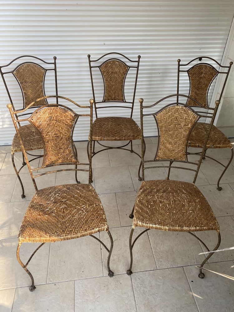 chaise fer forg� / rotin 120 Beaumont-en-V�ron (37)