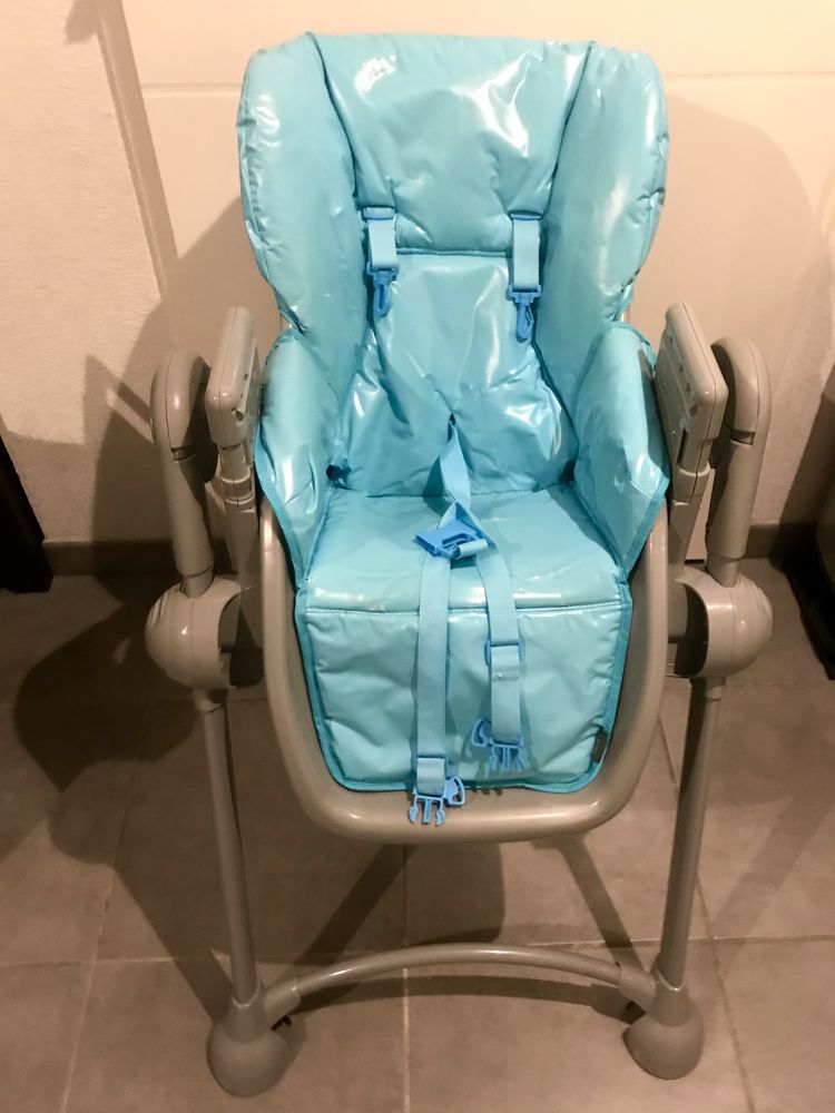 Chaise haute Tex bleue pour bébé /enfant 40 Tournefeuille (31)